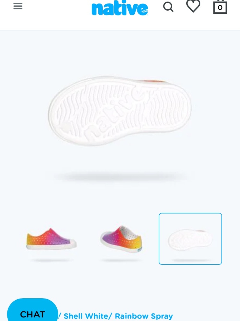 NEW IN BOX NATIVE Kids Rainbow Gradient Slip-On Shoes - Multi SIZE C11 - Picture 11 of 12